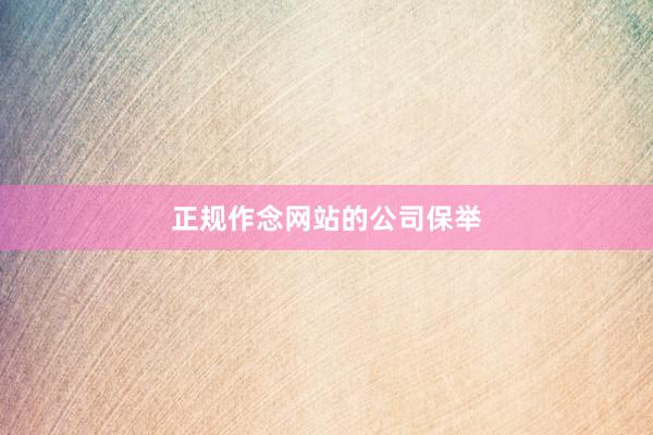 正规作念网站的公司保举